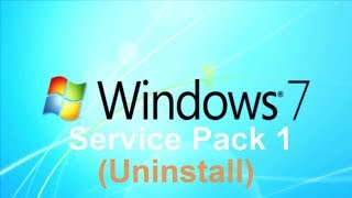 How to Uninstall Windows 7 Service Pack 1 Quick Method [upl. by Atenik559]