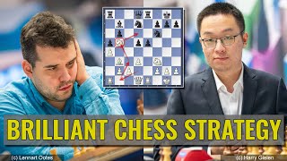 Brilliant chess strategy  Wei Yi vs Ian Nepomniachtchi  Tata Steel 2024 [upl. by Etnoek116]