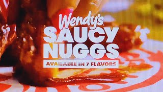 WENDYS  WENDYS COMMERCIAL 2024  WENDYS SAUCY NUGGS ANYTHING IS SAUCIBLE AVAILABLE IN 7 FLAVORS [upl. by Onailime]