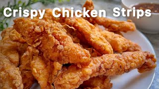 Crispy Chicken Strips  Easy Chicken Fingers [upl. by Ttennaj103]