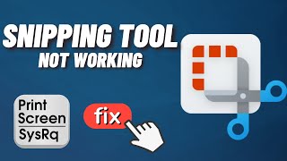 How to Fix Snipping Tool PrtSc Not Working [upl. by Ennaira]