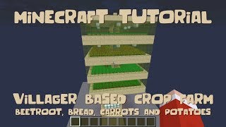 Tutorial Villager Based Farm all crops for Minecraft 112 [upl. by Awjan968]