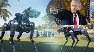 Robot Dogs Patrol MaraLago After Trump’s Election Win [upl. by Elstan]