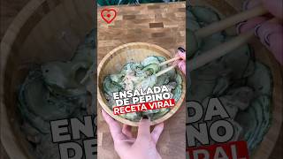 🥒Ensalada de Pepino  receta que ha arrasado los redes sociales ensalada cucumbersalad pepino [upl. by Novoj]