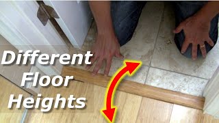 How To Transition Different TileWood Floor Heights [upl. by Akenit]