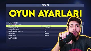 FIFA 22 EN İYİ KONTROL VE KAMERA AYARLARI [upl. by Otipaga]