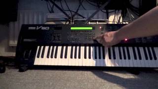 Yamaha V50 Demonstration  4OP FM synthesis workstation with PCM drum samples [upl. by Arimat]