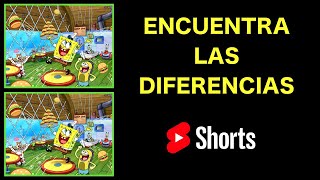 👁 ENCUENTRA las 3 DIFERENCIAS  Bob Esponja  8  shorts [upl. by Ytrebil27]