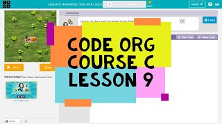 Codeorg Course C Lesson 9 Harvesting Crops with Loops  Code org Lesson 9 Answers [upl. by Dottie770]