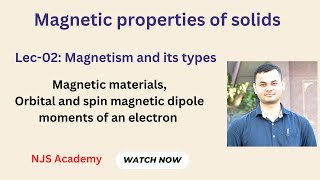 Lec02  Unlock Magnetism Secrets Types Materials amp Dipole moments explained  NJS Academy [upl. by Eymaj]