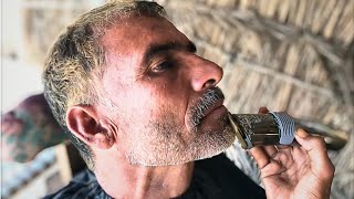 ASMR Barber  Trimming With Razor Scissor and Trimmer  Beard Transformation  Village Hair Salon [upl. by Ahcrop]