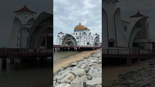 Masjid Selat Melaka  Masjid in the Beach of Malaysia 😍🌊🏝️ [upl. by Haleelahk]