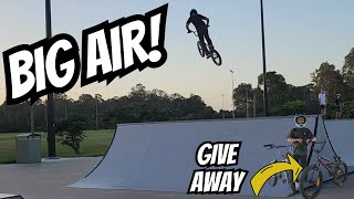 Caiden Gives Away Supercheap Auto BMX Bike And Rides Two Parks [upl. by Refiffej]