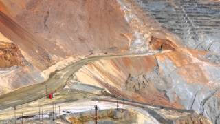 Rio Tinto Kennecott mine access road construction time lapse [upl. by Anawik177]