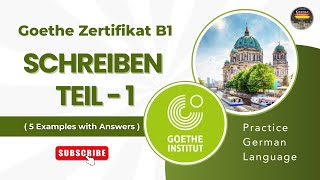 Goethe Zertifikat B1 Exam  Schreiben Teil  1 with Answers  Video  4 [upl. by Leizahaj877]