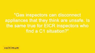 Gas inspectors can disconnect appliances they find unsafe Is this the same for EICR inspectors [upl. by Yanaj]