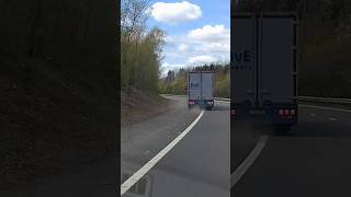 Truck Pulls in Suddenly M8 Hermiston Gait Edinburgh Scotland UK [upl. by Ludeman]