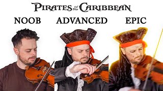 5 Levels of Pirates of the Caribbean Theme Noob to Epic [upl. by Cedar]