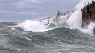 Lake Superior Wave Power [upl. by Aicirtap]