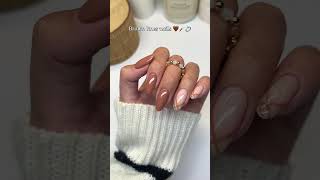 Brown lines nails🤎💞  yes or no glamrdip nailsnailart nailtutorials nailsofthedaynailinspo [upl. by Ahseinat]