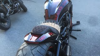 VROD 300 tire Death Proof custom bike Burmeisters [upl. by Spatz]