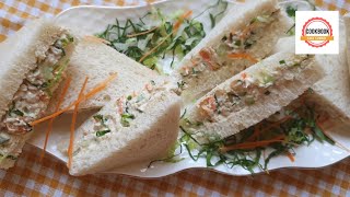 Chicken mayo sandwich chicken sandwich recipe  chicken mayonnaise sandwich by cookbook with saba [upl. by Jilli958]