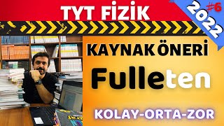 Fulleten TYT FİZİK KAYNAK Önerisi KolayOrtaZor  2022 YKS [upl. by Heisser]