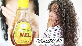 FINALIZAÇÃO COM MEL PARA CABELOS CACHEADOS [upl. by Akelam991]