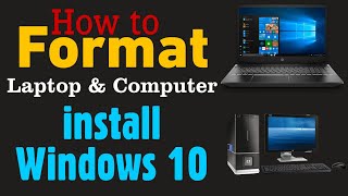 How to Format Windows 10  LaptopPC  how to install windows 10 [upl. by Juieta]