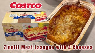 Zinetti Meat Lasagna with 4 Cheeses from Costco [upl. by Nivonod]