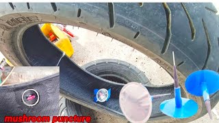 tubeless tyre mushroom👌 puncher super puncture💥 [upl. by Sherurd]