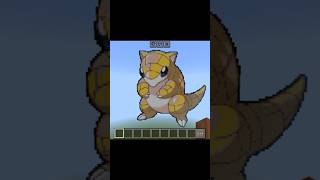 Sandshrew Minecraft Pixel Art  Pokémon Builds shorts pokemon minecraft [upl. by Hteik]