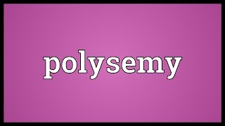 Polysemy Meaning [upl. by Demy]