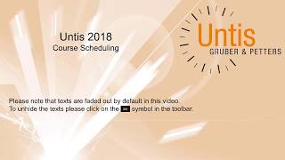 New in Untis 2018  Course scheduling [upl. by Garbe300]