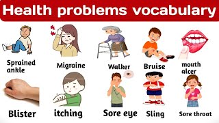 Health Problems Vocabularies  🔥 English Vocabulary  Common English Vocabulary With Examples [upl. by Ddart]