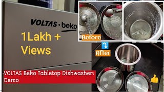 VOLTASBeko 8 Place Table top Dishwasher I Best amp Compact Countertop Dishwasher I Detailed DEMO [upl. by Specht]