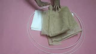 How to make a hoop skirtpetticoat using Crinoline and cancan to make your babys dress look flair [upl. by Mayfield]