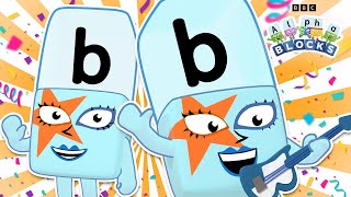 Brilliant Alphablock B  Letter of the Week 🚀  Learn to Spell  officialalphablocks [upl. by Eintirb]