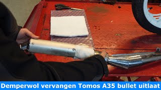 Demperwol vervangen bij een Tecno Bullet uitlaat voor Tomos A35 [upl. by Grover400]