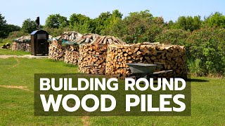 Building Round Wood Piles [upl. by Asnarepse]