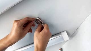 How to install LED batten luminaire linear light to Ceiling for Shop lighting and Garage lighting [upl. by Eilesor]