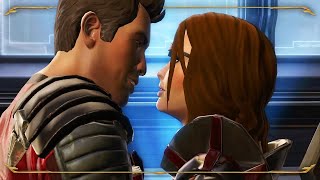 SWTOR™  Theron Shan kiss quotjust the two of usquot💕 Jedi Under Siege  Hearts and Minds  Jedi Knight [upl. by Myrna]