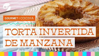 CÓMO hacer una TORTA invertida de MANZANA  Receta rápida fácil y rica [upl. by Alby845]