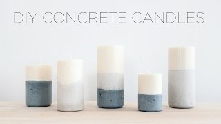 DIY Candles with Concrete Bases [upl. by Bailie]