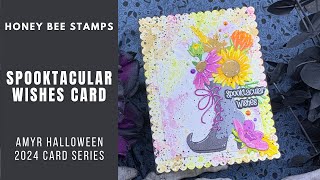 Honey Bee Mini Fall Florals  AmyR Halloween 2024 Card Series 18 [upl. by Eblehs]