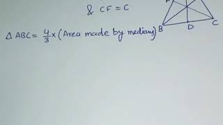 Shortcut to find Area of a Triangle in 1020 seconds when only medians are given Part 2 [upl. by Ebbie360]