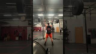 Three jerks at 155 shorts triple push jerks with 155 pounds or 70 kilos Olympic weightlifting [upl. by Atiloj6]