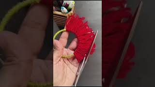 DIY handmade woollen thread hoop earrings create at home [upl. by Libove]