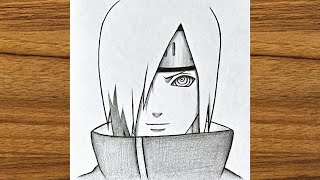 How To Draw Nagato Uzumaki Step By Step   How to draw anime step by step  Easy anime drawing [upl. by Nathan]