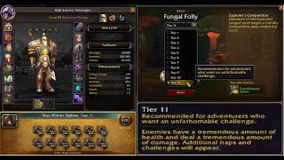 Tier 11 Delve  Solo  Retribution Paladin  ilvl 603  High Explorer achievement technically [upl. by Washburn]